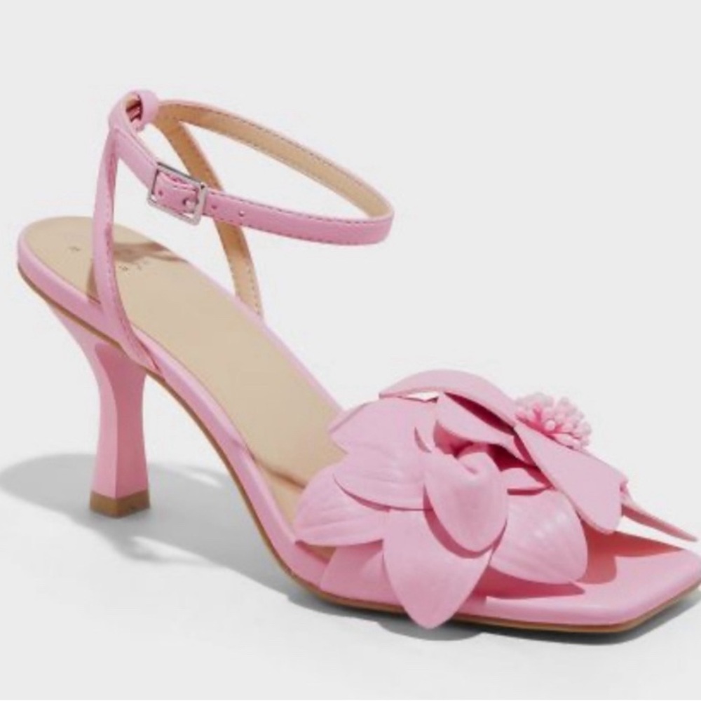 a new day Pink Floral Heels